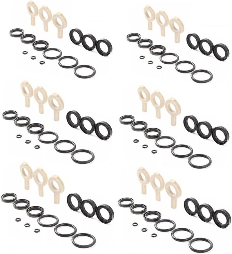 DHAZIR 30623 Seal Kit Replacement Fit For Cat Pump Model 30 31 34 35 310 340 350 310B 310S 310W 340S 340B 340W 350 350S 350B 350W Models, 5 Frame Plunger Pumps 6PACK - Image 1